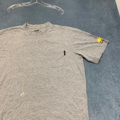 Wolverine T Shirt Mens XL Heather Gray Cotton Crew Neck Chest Pocket Summer