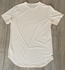 Cuts Clothing Mens Crew Neck Curve Hem TShirt Coastal Fog Vanilla Creme Size M