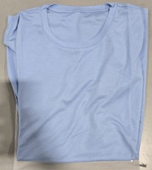 GENERIC UNI-SEX T-SHIRT 71% RAYON, 25% POLYAMIDE, 4% SPANDEX – L – LIGHT BLUE