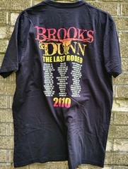 Brooks & Dunn The Last Rodeo 2010 Tour T-Shirt Mens L Black Concert Tee XL