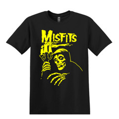 The Misfits T-Shirt Crimson Ghost Fiend Skull Punk Rock Band Black T-Shirt S-3XL