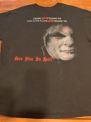 Steve Grimmett’s Grim Reaper XL See You In Hell Tour Shirt Double Sided