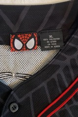 The Amazing Spider Man Baseball Jersey Mens XL Black Red Marvel Comics 2001 NWOT