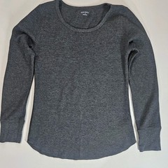 Mens Thermal Tee Size Medium Grey Athleisure Warm Comfort Layering Top