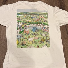 Where’s Waldo? Men’s White Graphic Print Crew Neck Short Sleeve Tee L/G