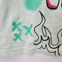HUGE Fashion Exchange Men’s MED Aqua Graffiti King Savage Graphic T-Shirt Cotton
