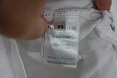 Faith Connexion Mens XS White Elongated Tie Lace T-Shirt K662