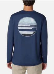 NWOT Hang Ten Long Sleeve Sun T-Shirt Navy Sz S UV Protection UPF 50+ Quick Dry