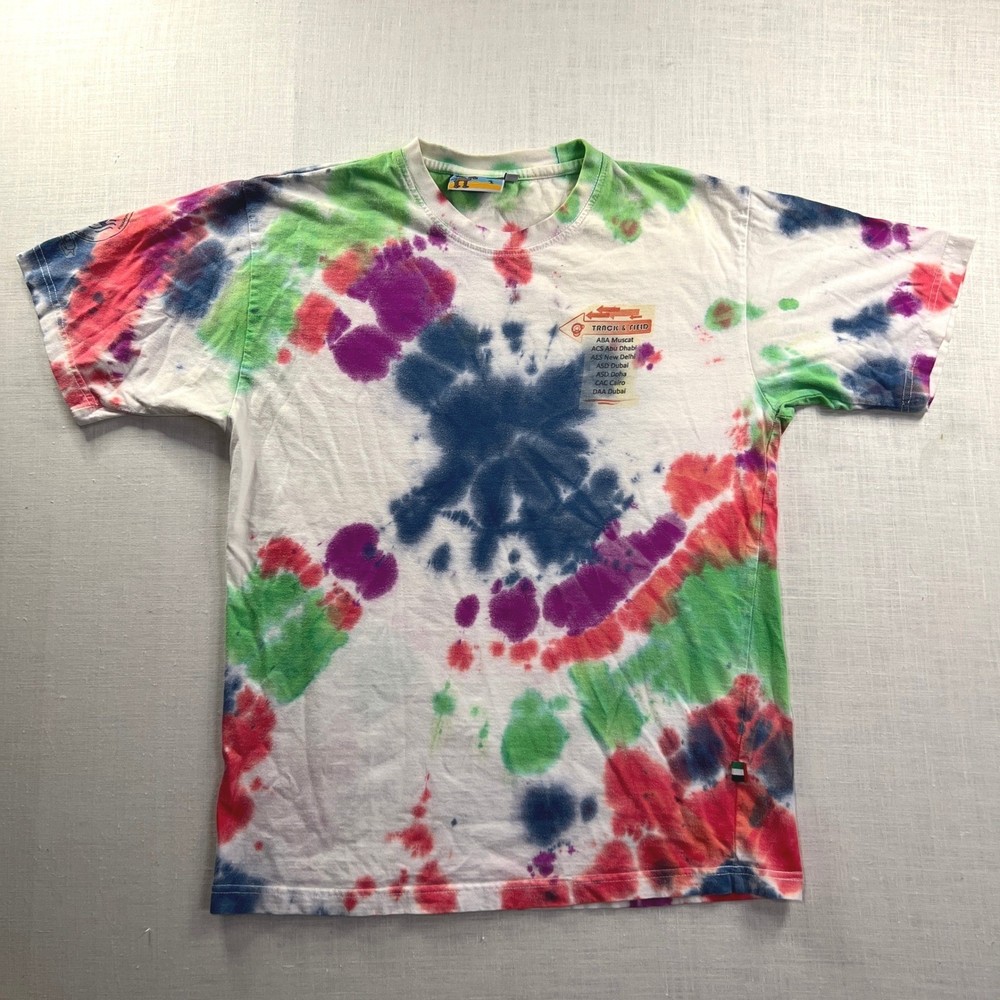 Middle East UAE Tie Dye Expertise Mens Medium T Shirt Track Field MESAC 2012