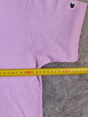 Champion T-shirt L Pink Antique T-shirt Big Logo Spellout Embroidered Shirt