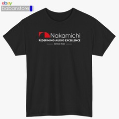 Nakamichi Audio Logo Black/White/Grey/Navy/Red/Light Blue T-Shirt Size S-5XL