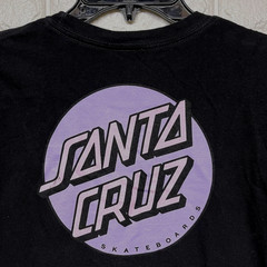 VTG Santa Cruz Skateboards Mens L T-shirt Graphic Black Purple Pink other Dot