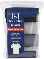 George Men’s Assorted Crew T-Shirts, 6-Pack