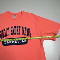 Great Smoky Mountains Tennessee Unisex T-Shirt, Bright Neon Orange/Coral, Size L