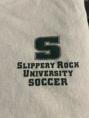 VTG Slippery Rock University Soccer Tee Shirt Adult Large White Short Sleeve