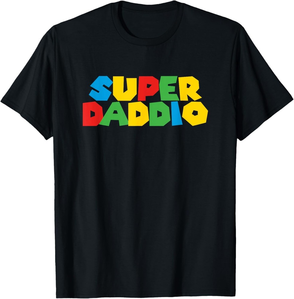 Gamer Daddio Funny Super Dad Funny Fathers From Wife & Kids T-Shirt