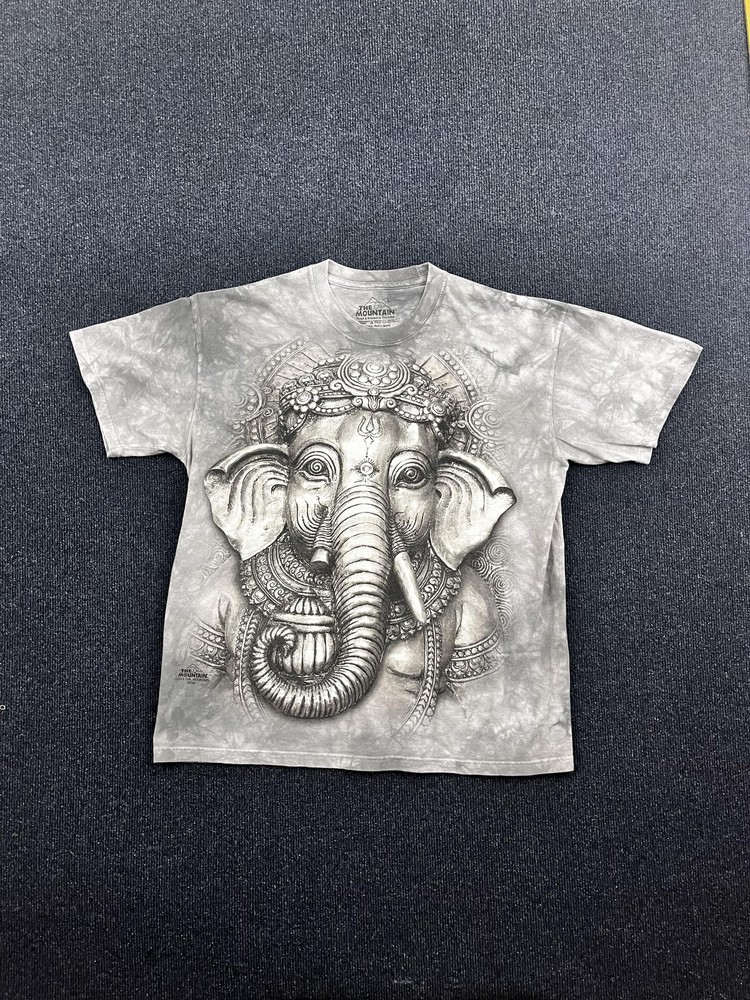 The Mountain Shirt Mens Large Elephant Ganesh Graphic Art Hindu Yoga Tee T-Shirt