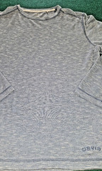 Orvis Classic Collection Men’s Medium Blue grey Knit Long Sleeve T-Shirt