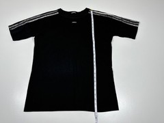 Adidas T Shirt Adult Large Black Three Stripe Casual Athletic Tee Crew Neck