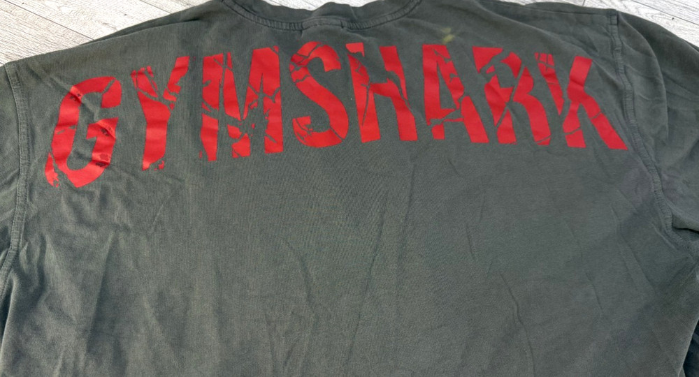 Gymshark Mens Power T Shirt Oversized Fit Short Sleeve Alpine Fractured Green LG