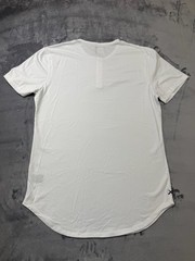 Cuts Clothing Elongated Henley T-Shirt Men’s XL White