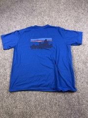 Patagonia Shirt Mens XL Blue Save Our Home Planet Graphic Tee Organic Cotton