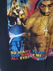 Vintage 90s “In Memory Of” 2PAC Tupac Big Face AOP Rap 2-Sided Men’s T-Shirt XL