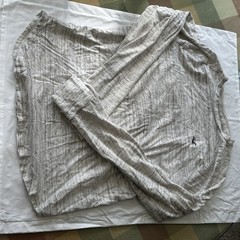 Hollister Men’s M Gray Heathered Long Sleeve Crew Neck Logo T-Shirt