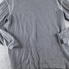 Kuhl Shirt Mens Medium Gray Long Sleeve Organic Cotton Zip Pocket Crew Neck
