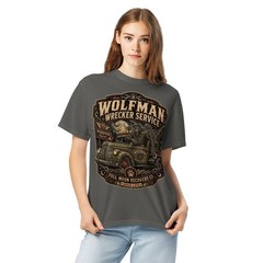Wolfman Tow Truck Comfort T-Shirt Werewolf Wrecker Tee S-4XL