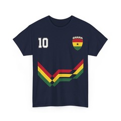 Ghana Soccer Shirt, Ghana Number 10 Soccer Jersey Style Shirt