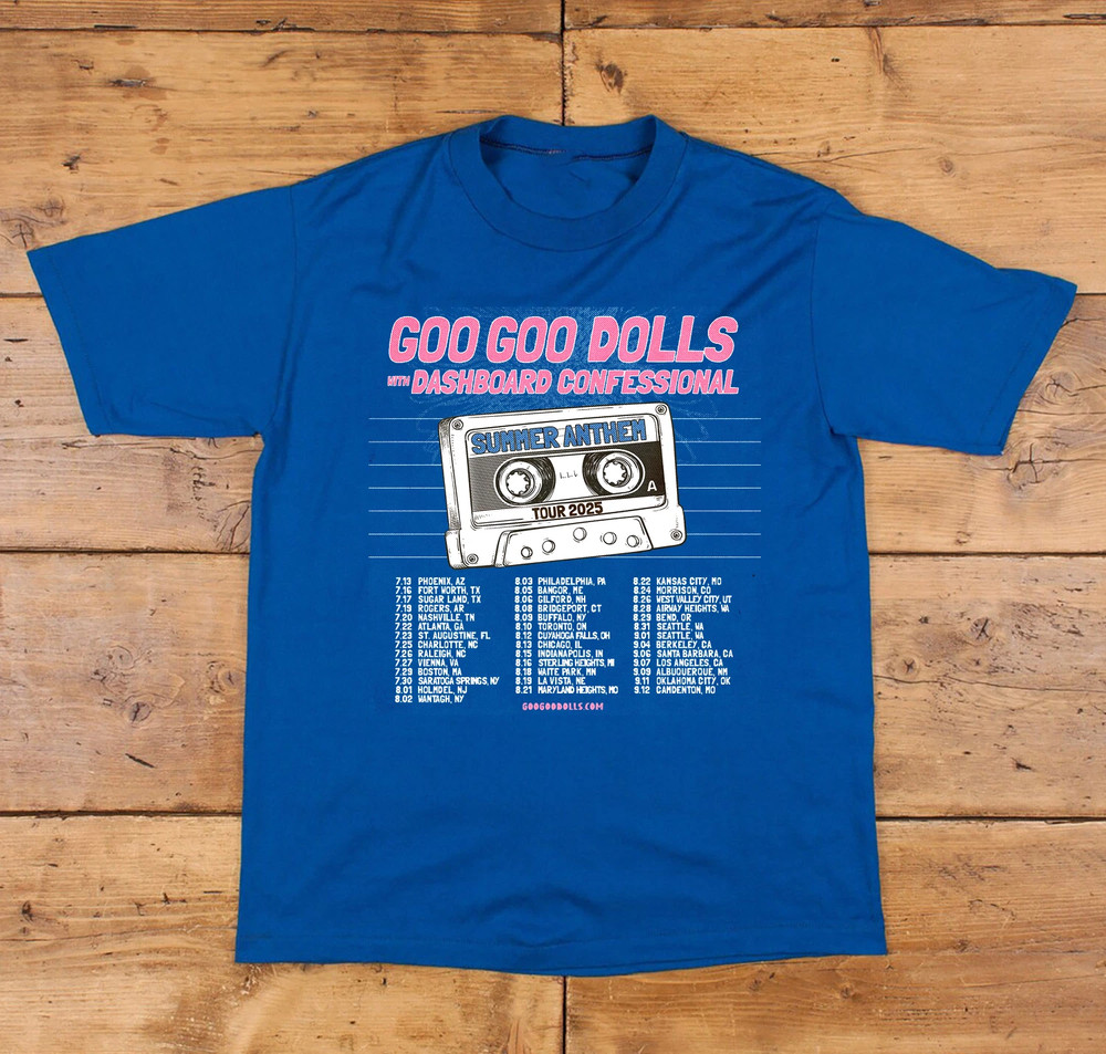 Goo Goo Dolls Summer Anthem Tour T Shirt Blue All Size S-5Xl CAM11
