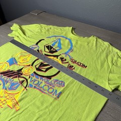 Volcom Stone Zoom Colors 3-D Tee Mens Large Neon Green T-Shirt