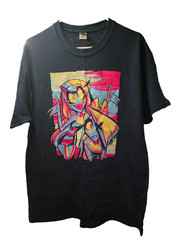 Official Hazbin Hotel (LARGE) CHARLIE VAGGIE “Beach” SHIRT L Limited Shark Robot