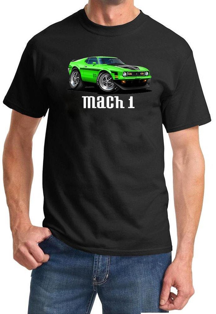 1971 1972 Ford Mach 1 Mustang Full Color Tshirt NEW FREE SHIPPING