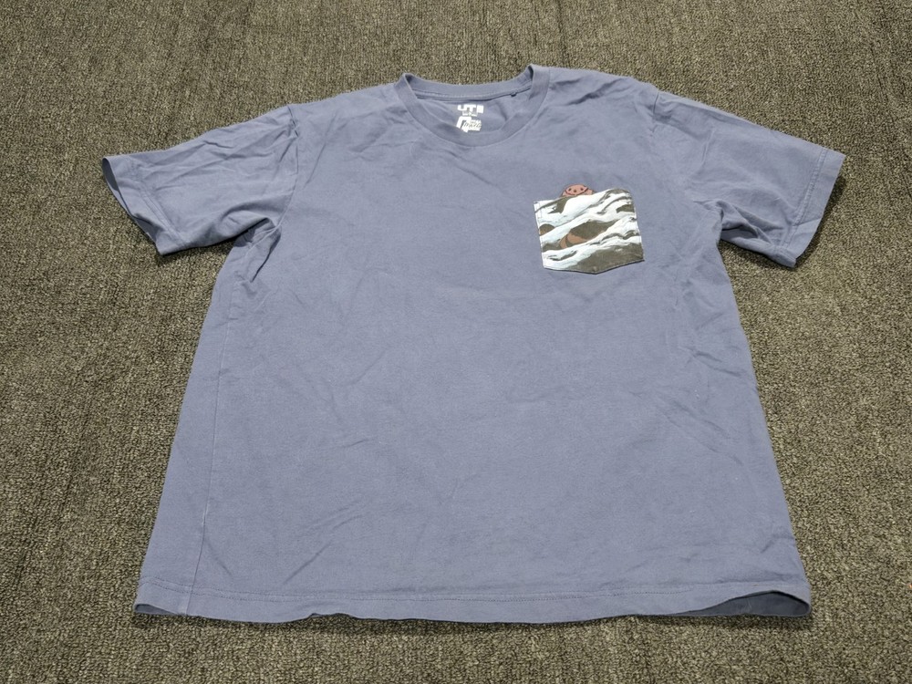 Uniqlo UT Gundam 40th Anniversary Pocket Short Sleeve Blue T-Shirt Men’s Medium