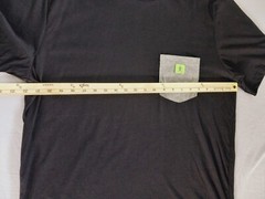 Humants Men’s Large Workwear Jersey Pocket Tee Dark Black Gray heather Cotton