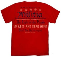 Well Regulated Militia Military 2nd Amendment Patriotic American T Shirt TAMLT