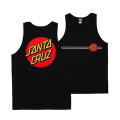 Santa Cruz Skateboards “Classic Dot” Tank Top (Black) Graphic Sleeveless Tee