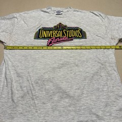 Vintage 90s UNIVERSAL STUDIOS FLORIDA NEON Beefy T-shirt See Pics Spots XXL USA