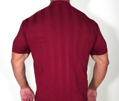 MEN’S RIBBED MAROON SHORT SLEEVE SHIRT Size LARGE