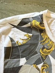 Versace Collection White Nero Stampa Print Crew Neck Short Sleeve T Shirt XXL