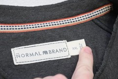 The Normal Brand Henley Sweat Shirt Gray Long Sleeve Stretch Mens Size 2XL XXL