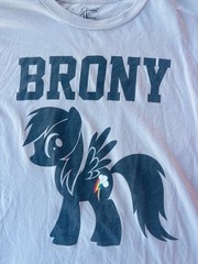 Mighty Fine Brony 2011 OFFICIAL INCREDIBLY RARE T Shirt Grey Brony HTF MLP FIM
