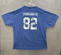 Bud Light Beer Shirt Adult 2XL XXL Blue Crewneck Tee Football Tailgate Party