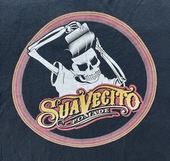 Suavecito Pomade T-Shirt Mens L Black Graphic Skeleton Skull SoCal Low Rider