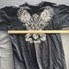 Vintage Avirex Shirt, Men’s XL ,Cross W/ Wings, Heavy Weight, Tee Y2K, Black