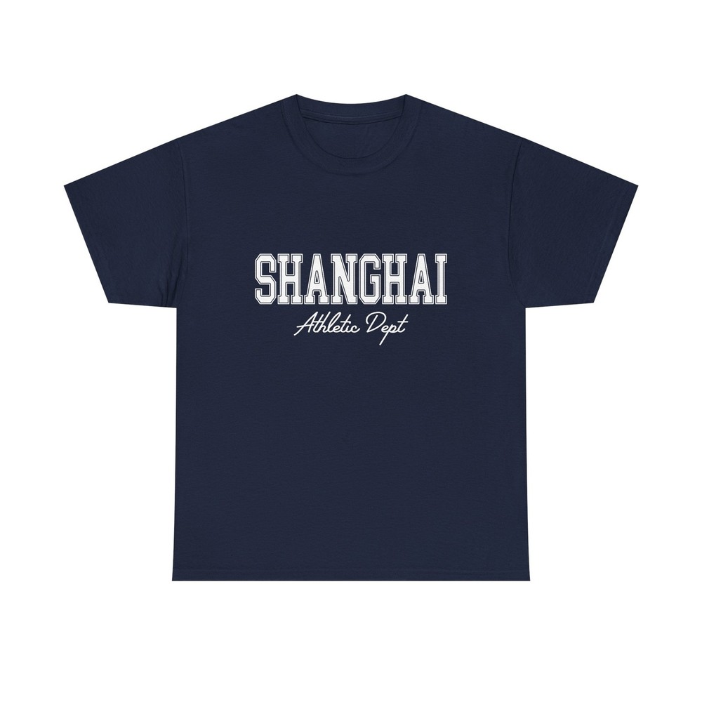 Shanghai China Retro Souvenir Classic Y2k Aesthetic, Athletic Dept Tee