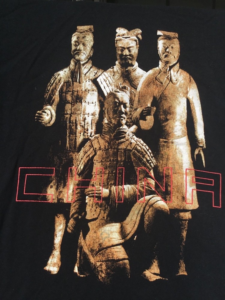 CHINA CHINESE OIN WARRIORS Black T Shirt Sz L large