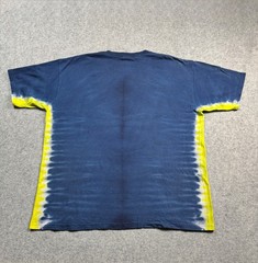 Vintage Blue Yellow sides Anvil Tie Dye 2XL Y2K Blank Shirt Grunge